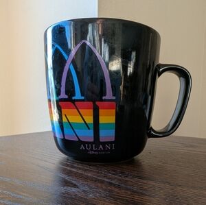 Aulani Disney Resort Beach & Spa Black Rainbow Coffee Cup Mug